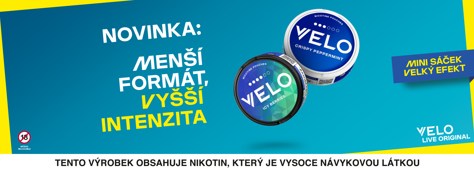 Nikotinové sáčky VELO v několika skvělých příchutích!