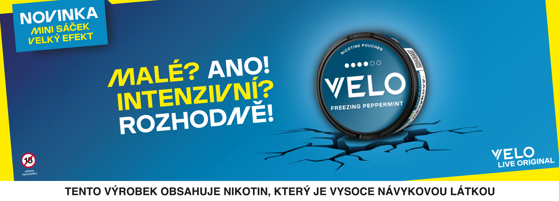 Nikotinové sáčky VELO MINI FREEZING PEPPERMINT
