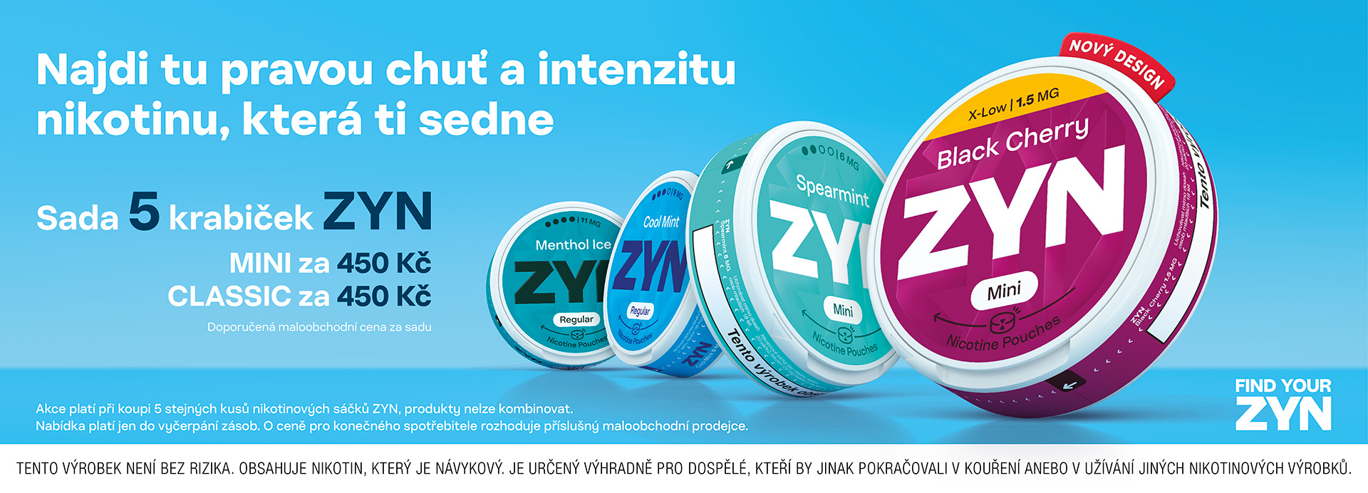 Nikotinové sáčky ZYN v akci 5 za cenu 3