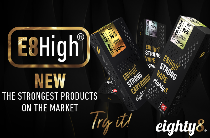 Cannabis vape pens and cartridges from Eighty8