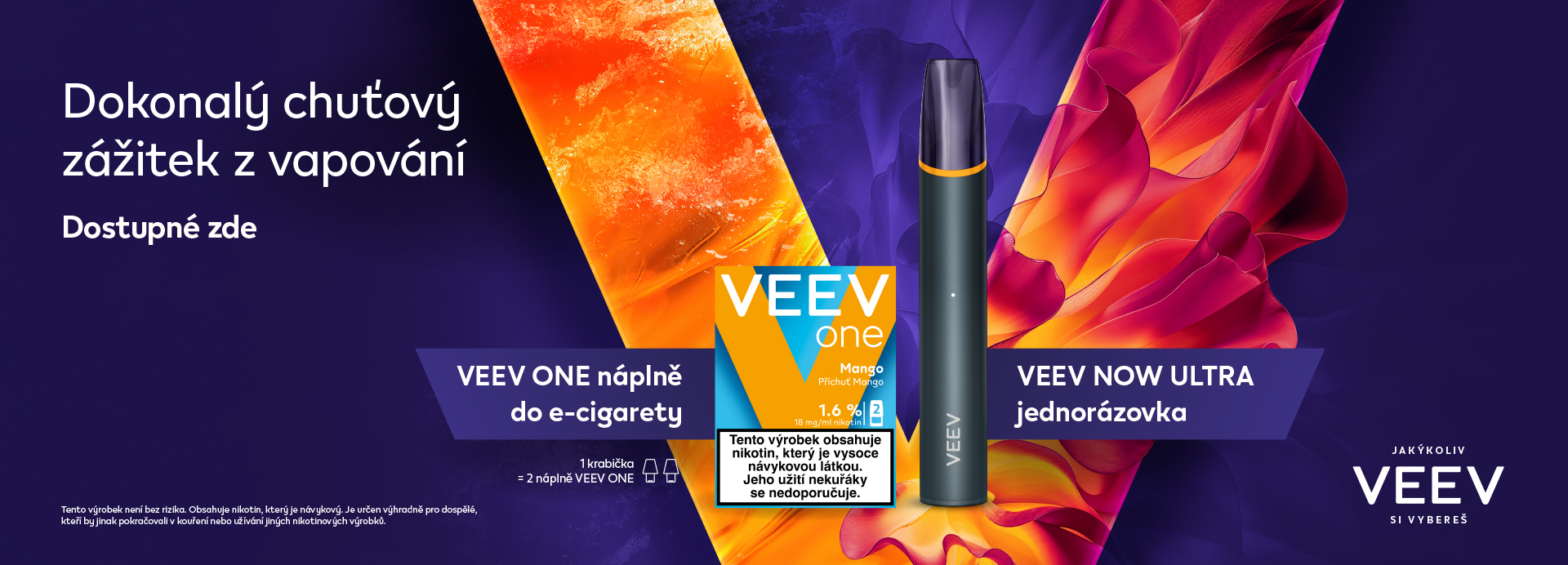 E-cigareta s technologií předplněných cartridge od VEEV