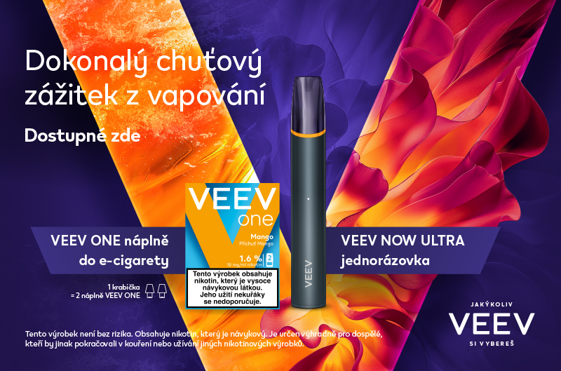 E-cigareta s technologií předplněných cartridge od VEEV