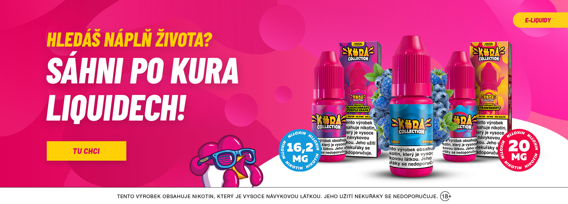 Náplně do e-cigaret od značky Kura