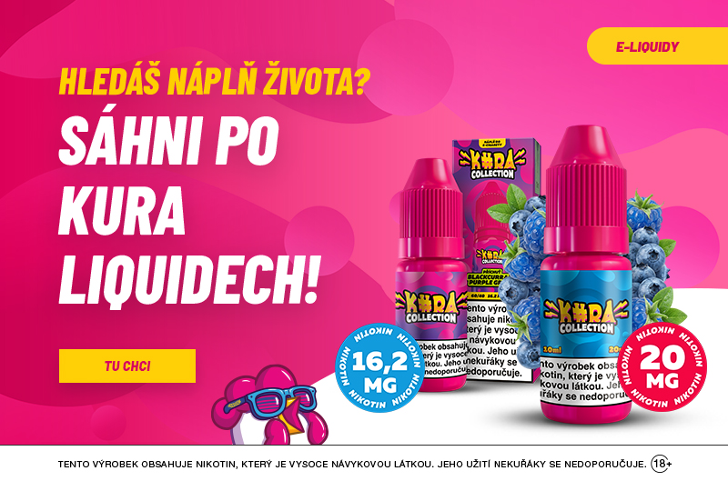 Náplně do e-cigaret od značky Kura