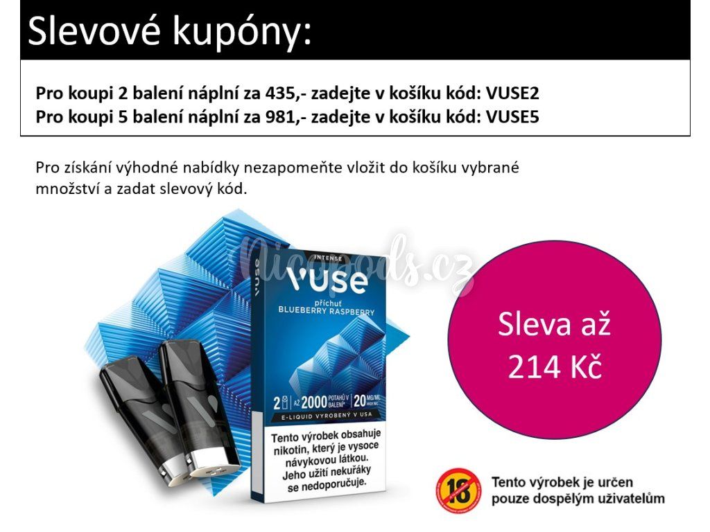 elfbar elfa master akku Vuse Epod-Blueraspberry 18Mg (2-Pods) main image 0