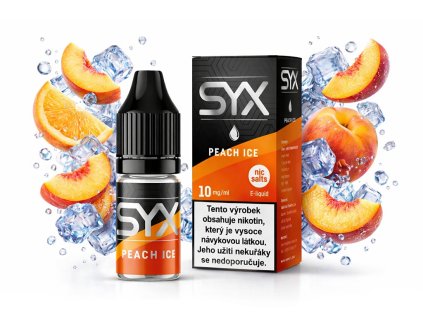 SYX NS E LIQUID PEACH ICE 10 mg:ml
