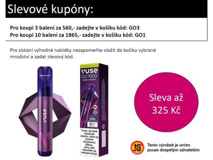 VUSE GO 1000 PEN Dark Cherry 20mg