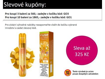 VUSE GO 1000 PEN Mango Ice 18mg
