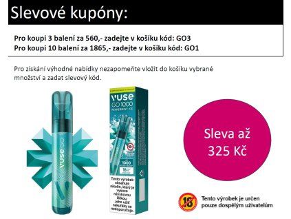 VUSE GO 1000 PEN Peppermint Ice 18mg