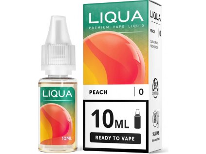 liqua e liquid bez nikotinu peach broskev