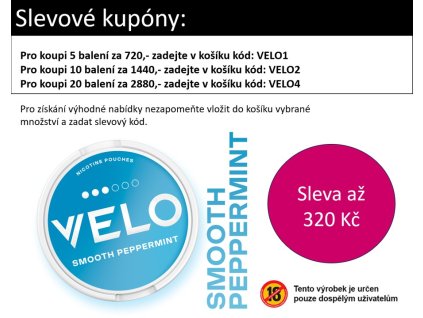 Velo Smooth Peppermint kupon
