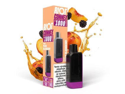 riot connex 1000 pod peach blackberry 18mg